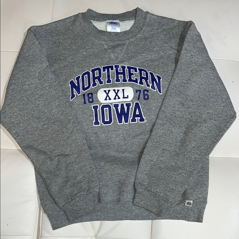 Youth Gray Northern Iowa (UNI) Crewneck